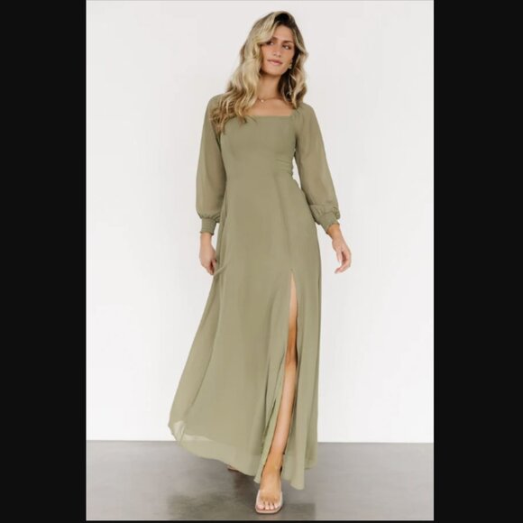 Baltic Born Giselle Maxi Dress - Olive Green - Picture 2 of 5